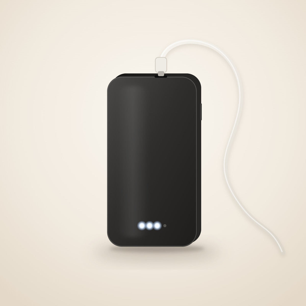 Power bank for the heated shawl with USB cable (image for illustration purposes)